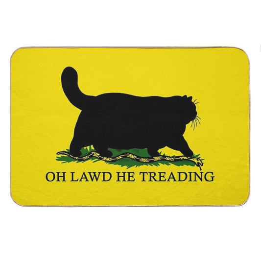 Oh Lawd He Treading Bath Mat