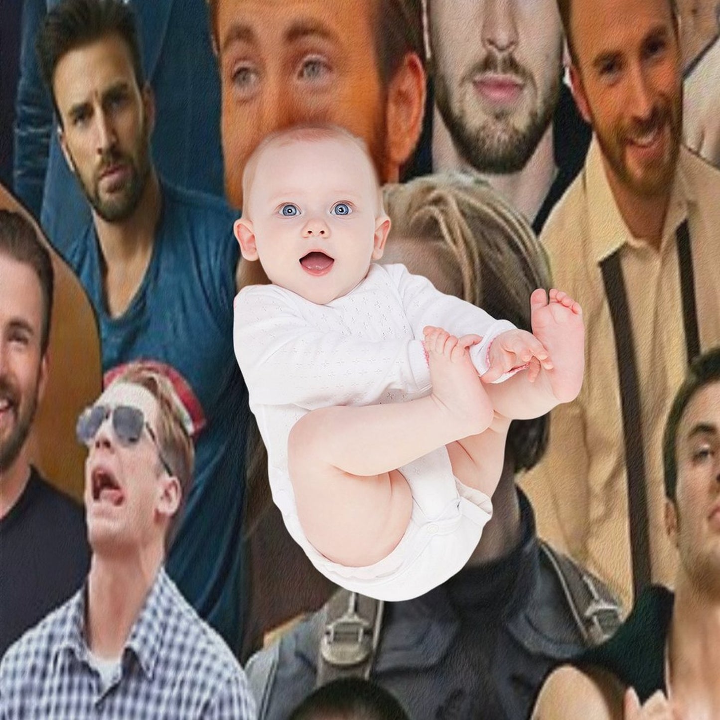 Chris Evans Collage Throw Blanket