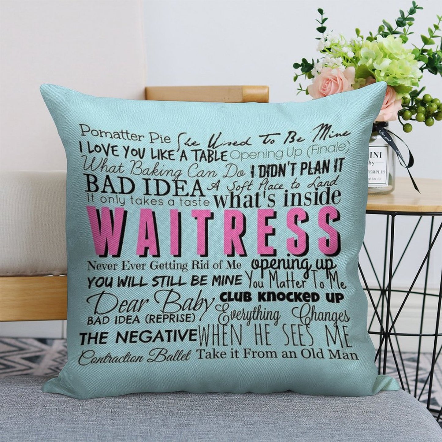 Waitress Original Cast Recording Linen Throw Pillow Cover