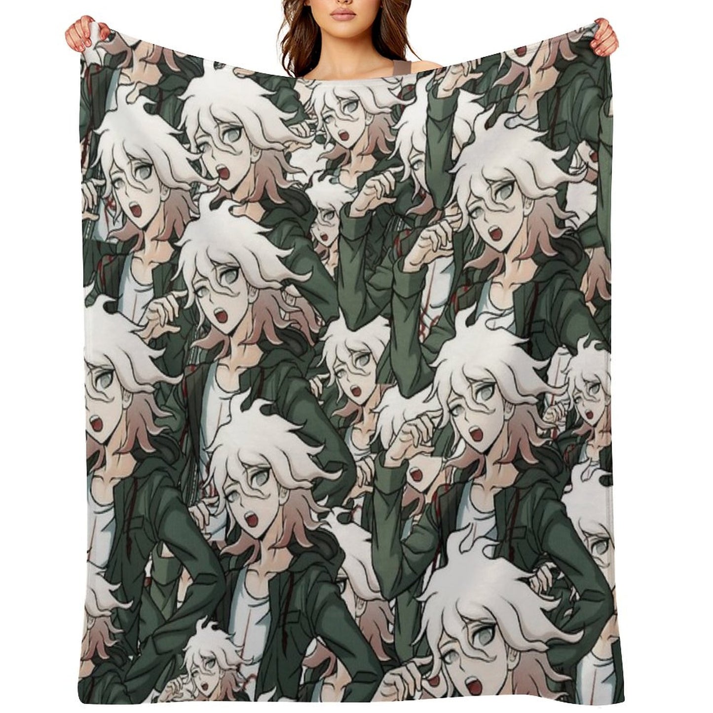 Nagito Komaeda Voice Hope Throw Blanket