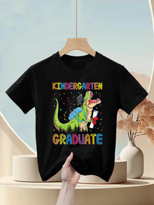 Kids Kindergarten Graduate Dinosaur Trex Kindergarten Graduation Kids T-Shirt