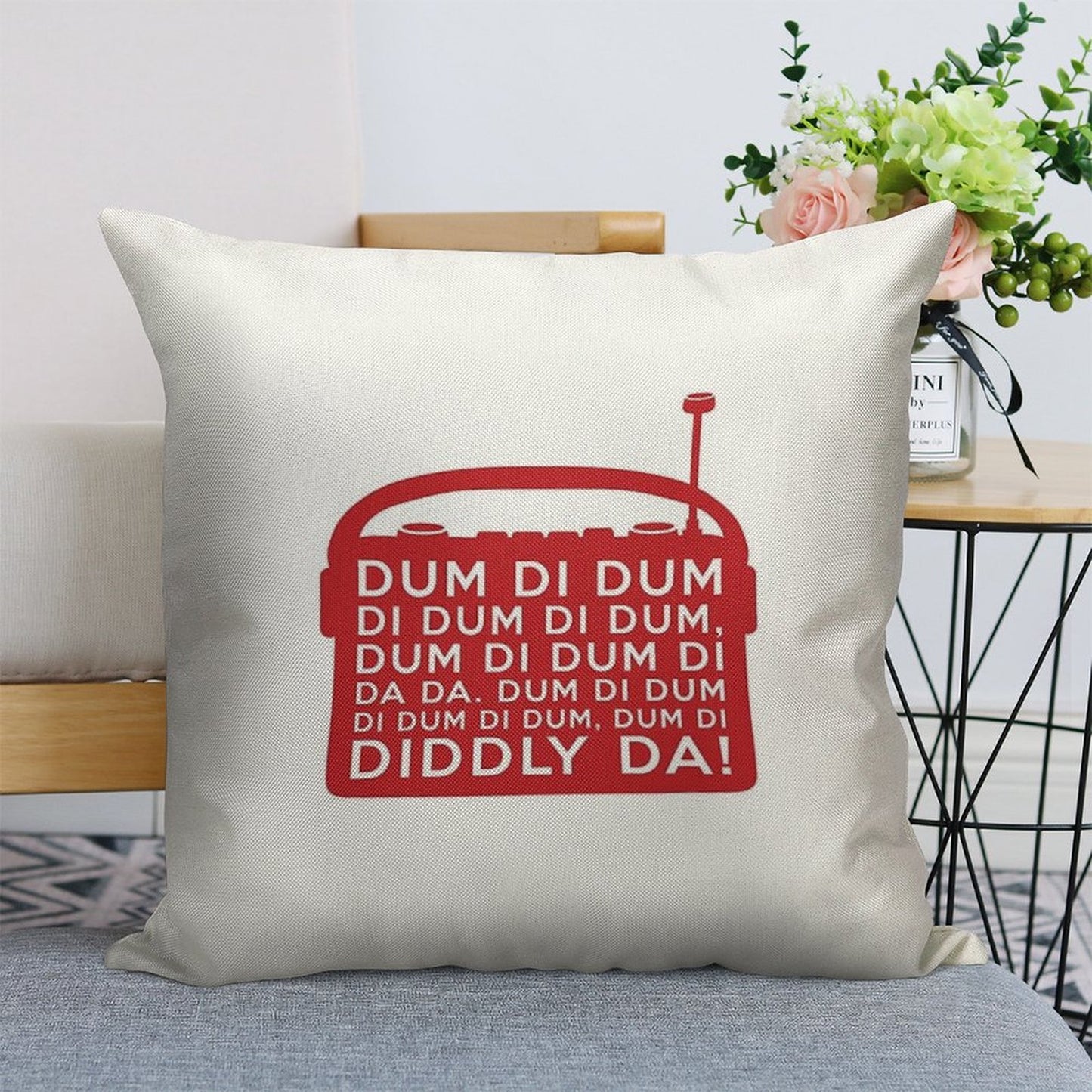 Archers Dum Di Dum Theme Tune Radio Linen Throw Pillow Cover