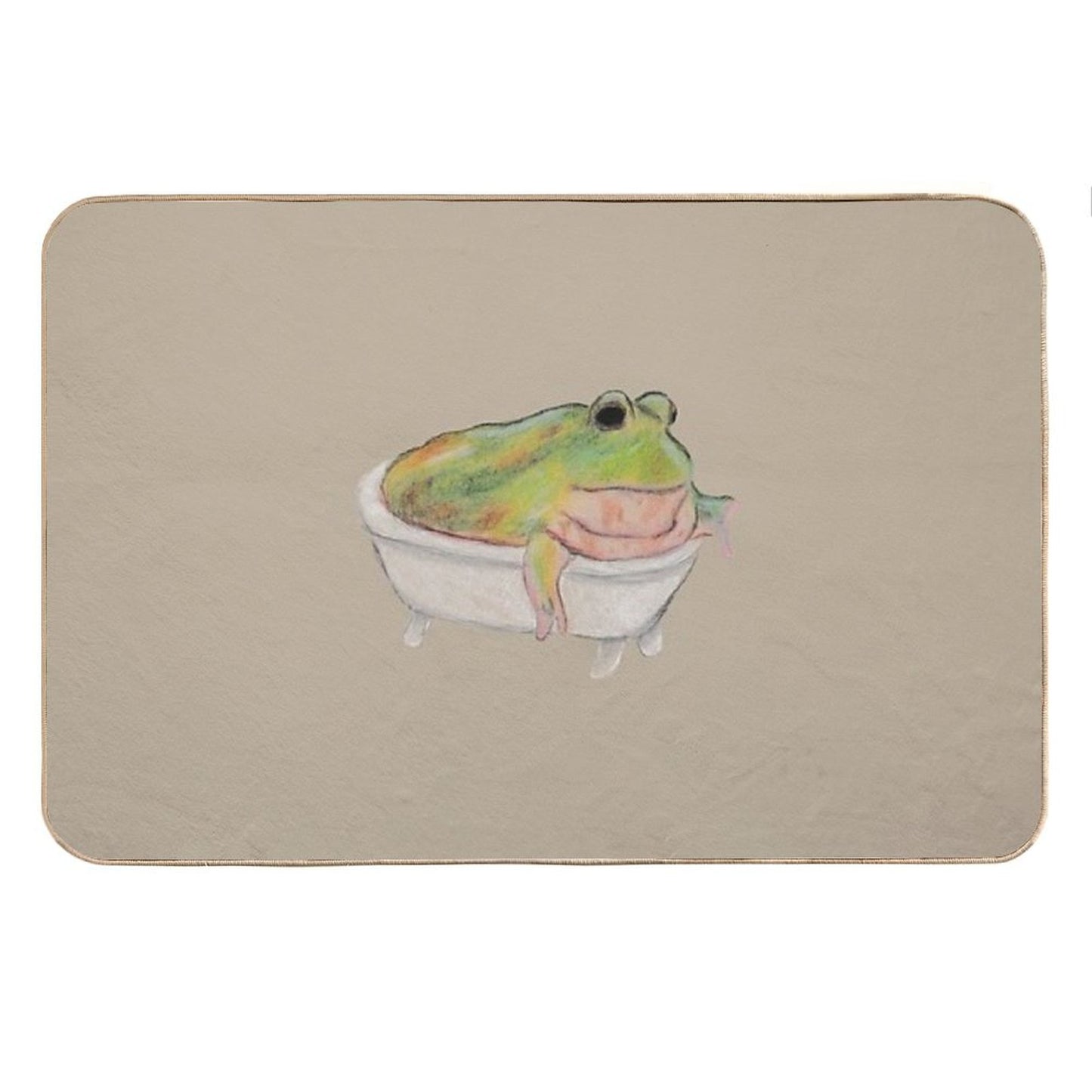 Frog in A Bathtub Bath Mat