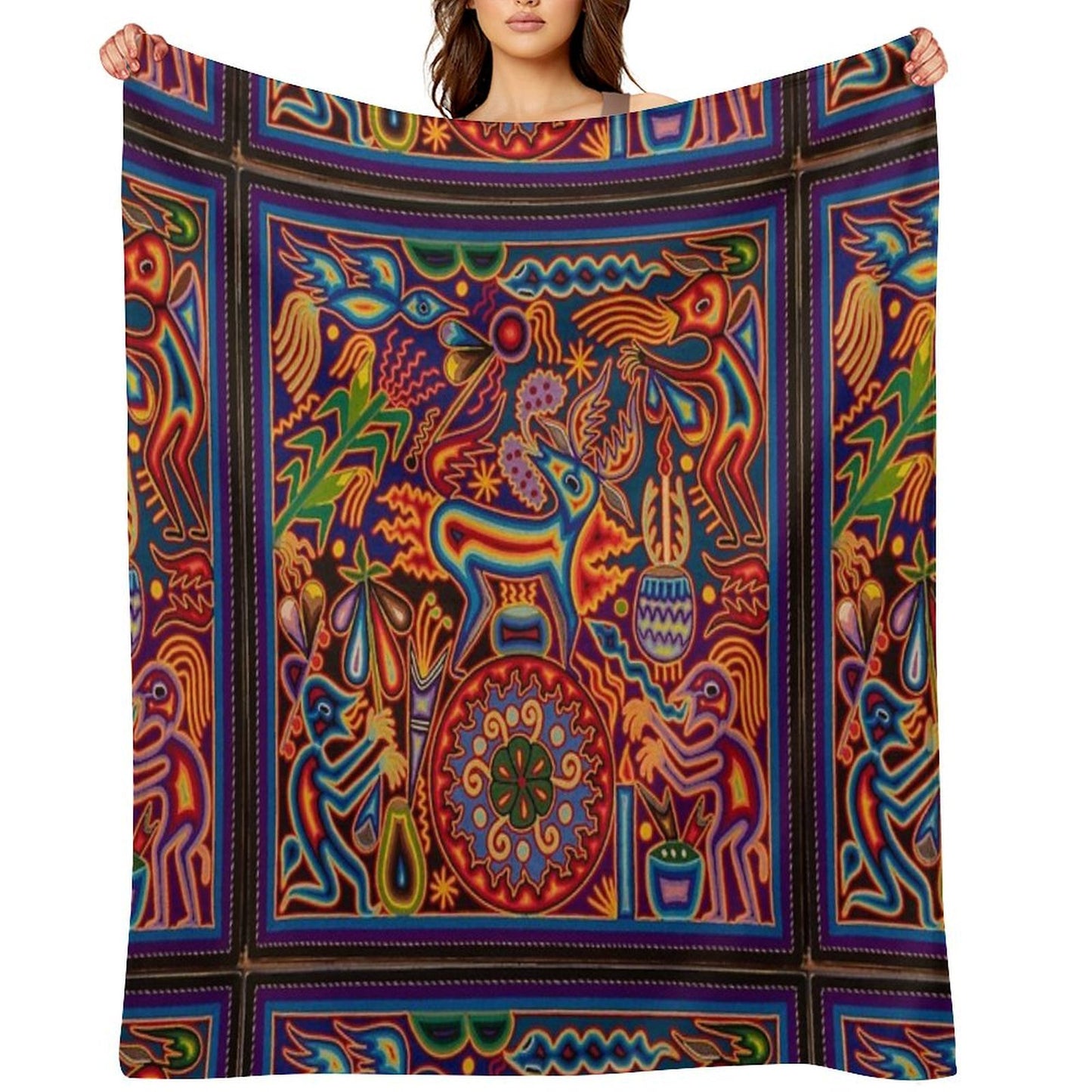 Huichol Throw Blanket