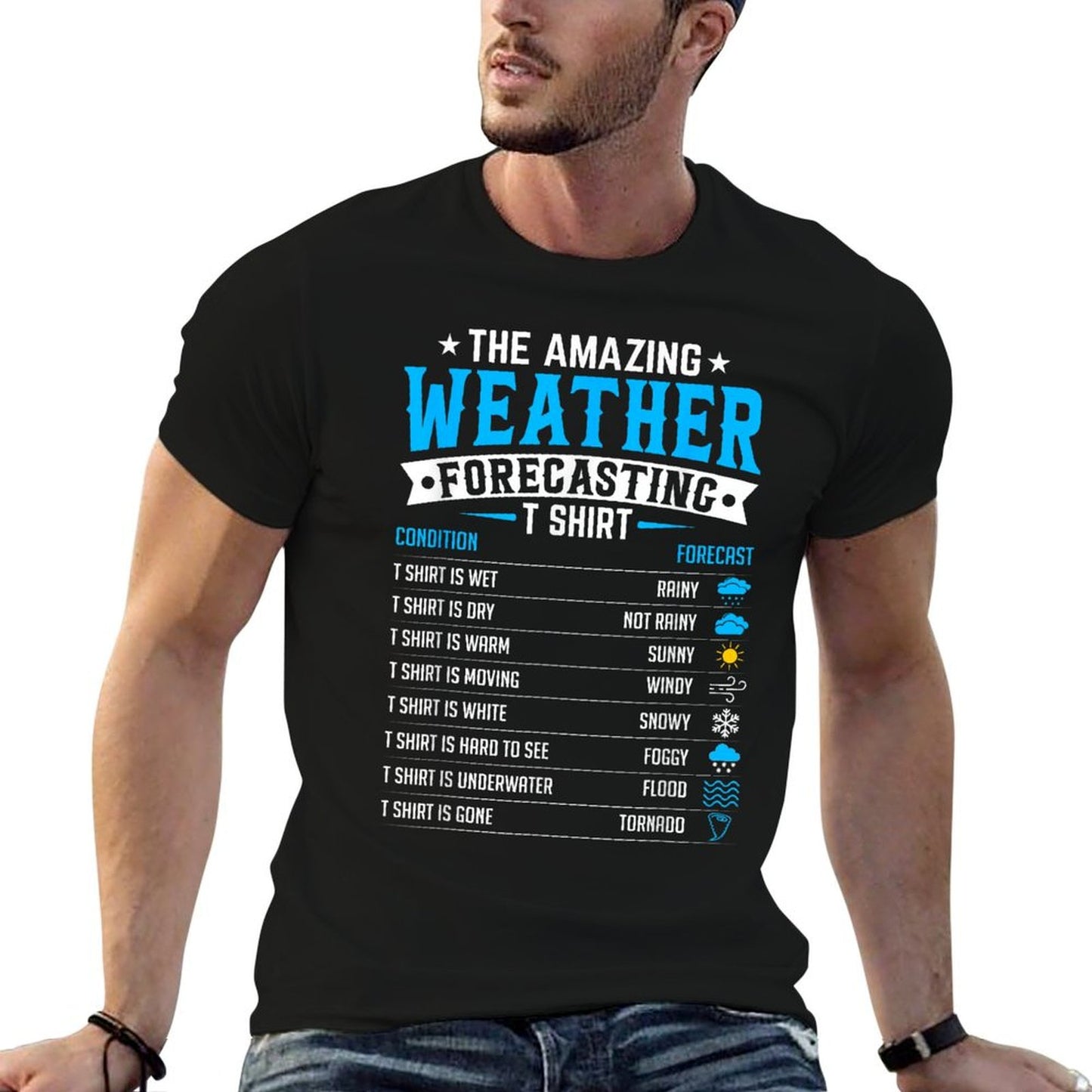 Funny Meteorology Gifts Weatherman Funny Weather Forecast T-Shirt