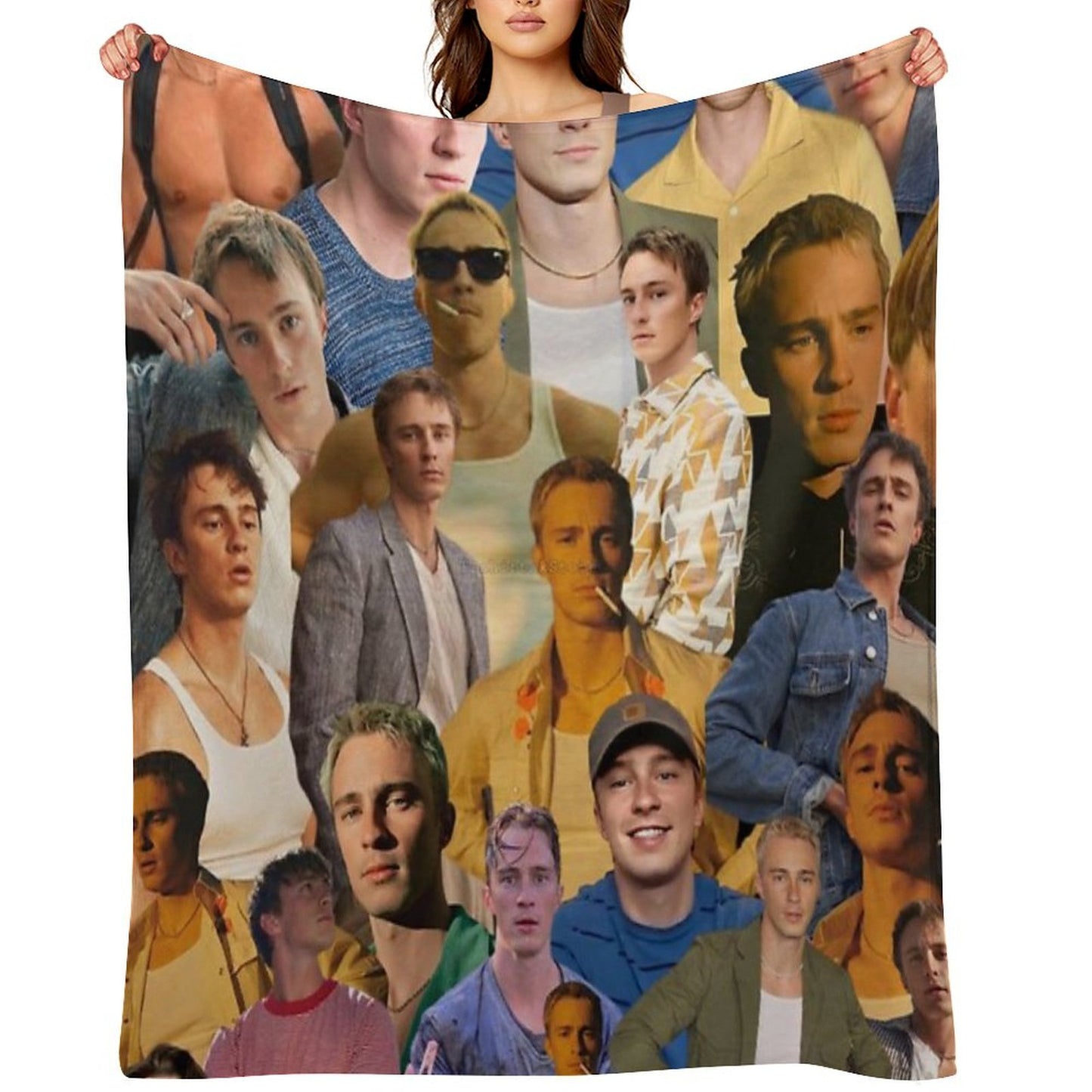 Drew Starkey Photo Collage Throw Blanket