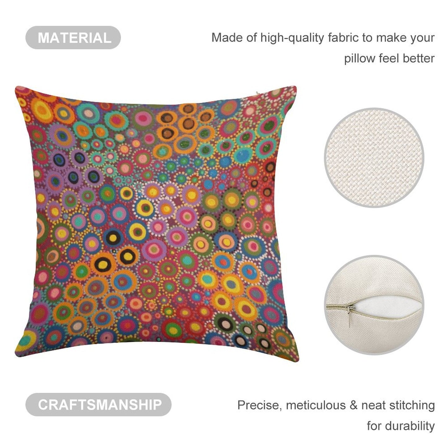 Desert Wildflowers Linen Throw Pillow Cover