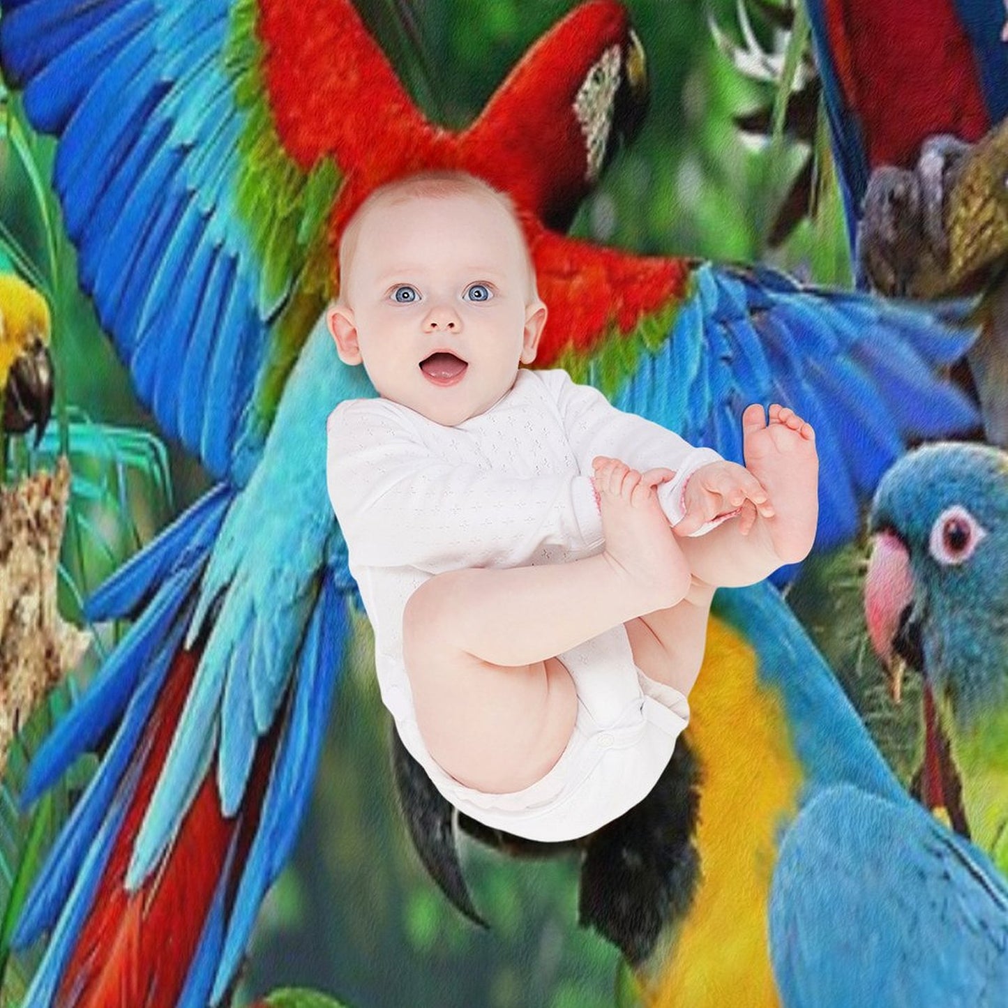Parrots Throw Blanket