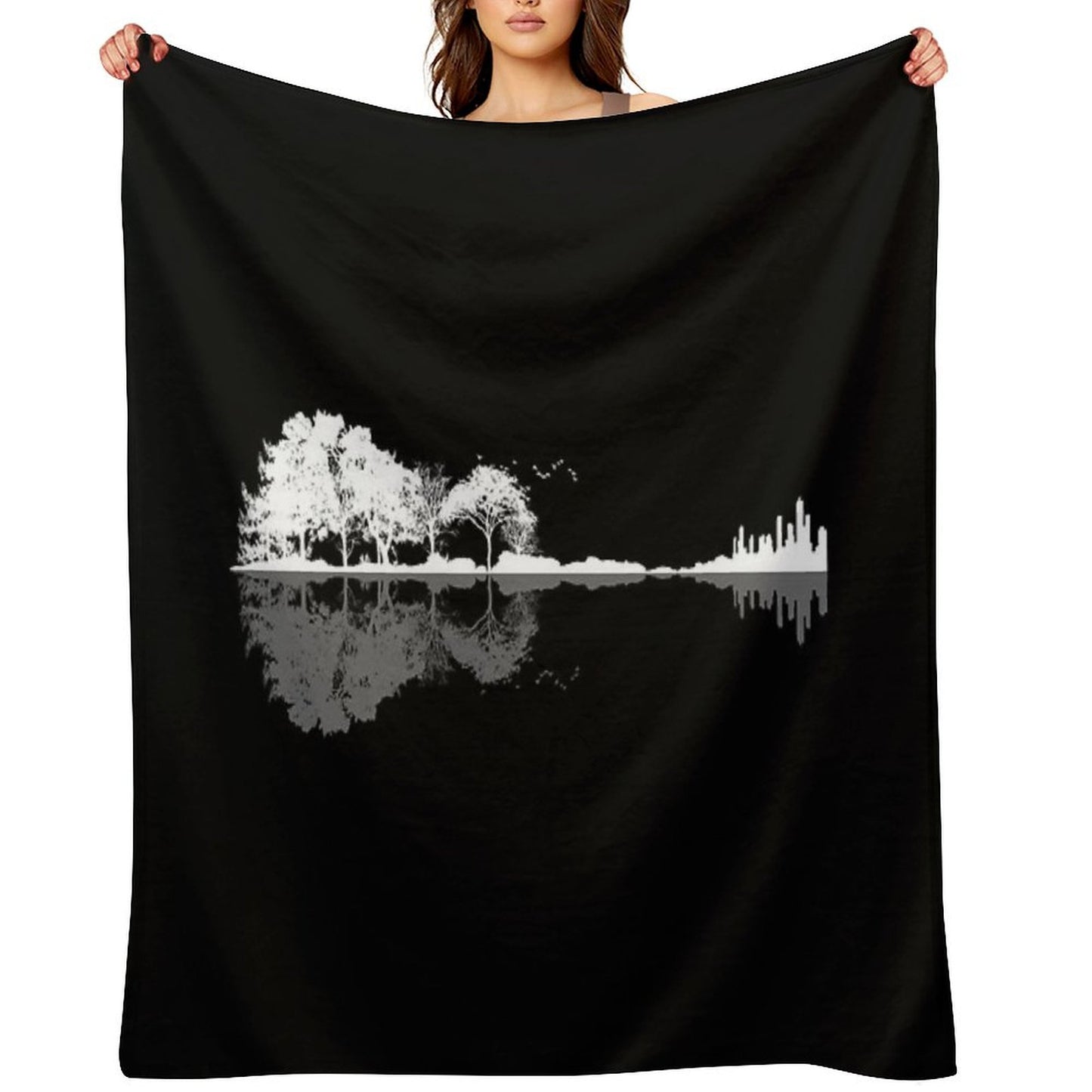 Nature Guitar Throw Blanket