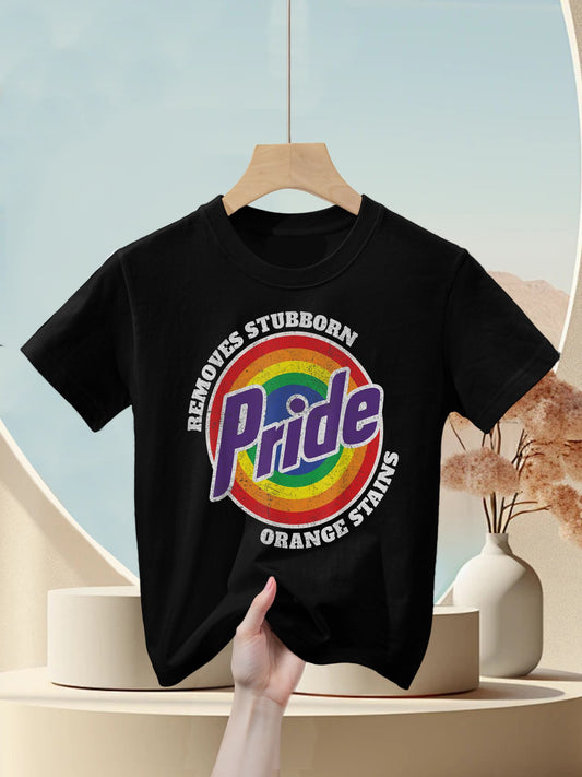 Resist Trump Remove Stubborn Orange Stains Pride Month LGBTQ Kids T-Shirt