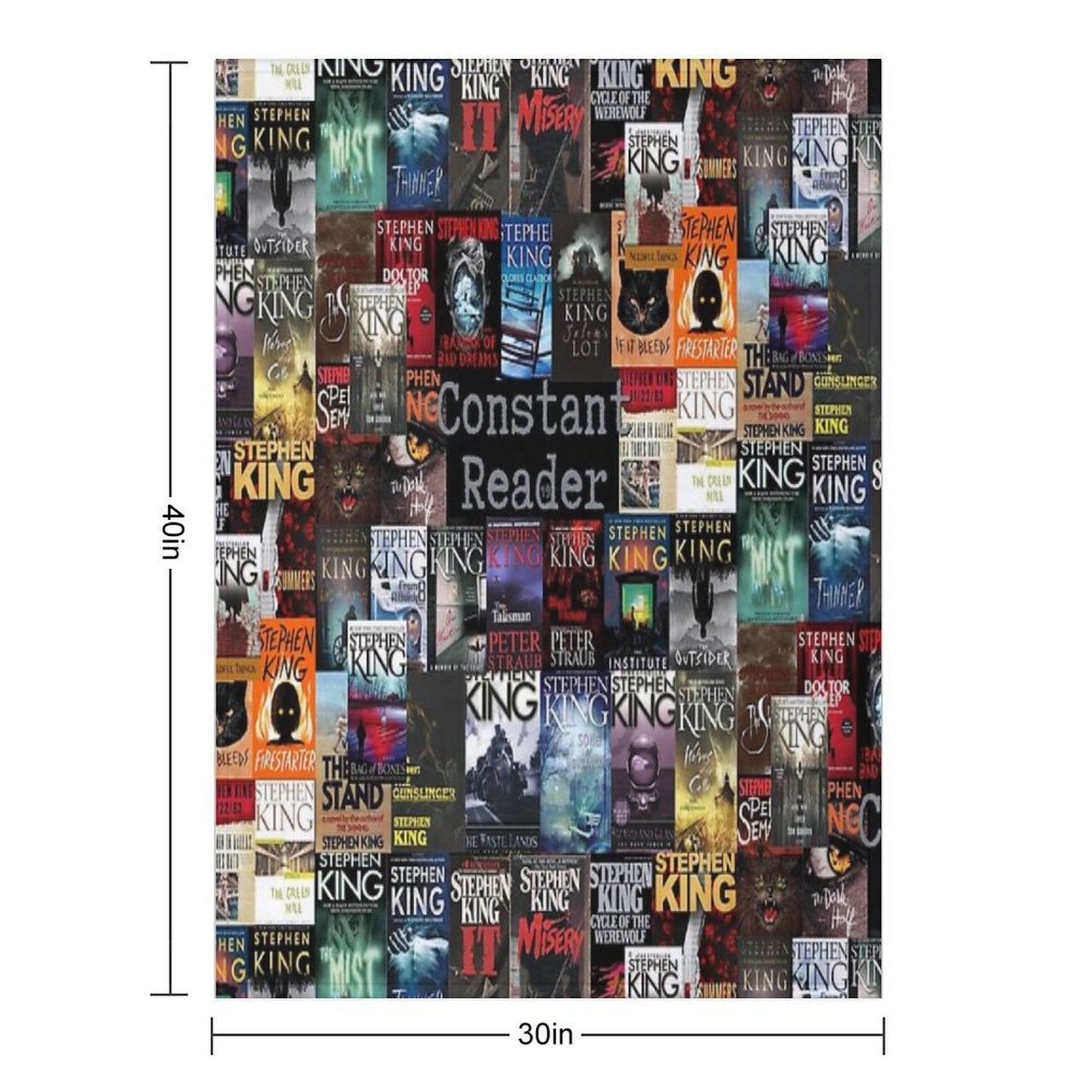 Stephen King Book Covers, Constant Reader Throw Blanket