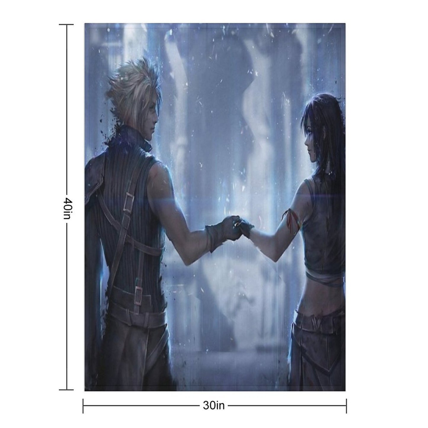 Final Fantasy 7 Cloud And Tifa Throw Blanket