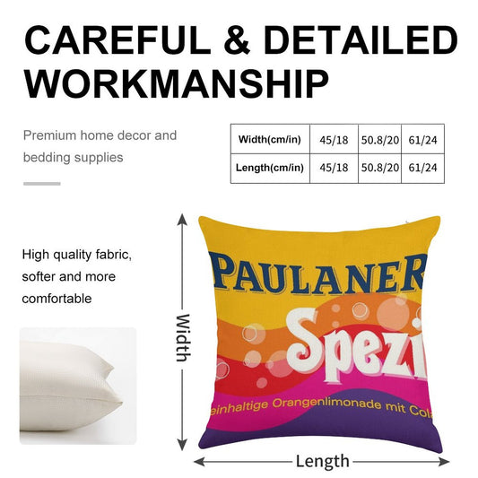 PaulanerSpezi Munich Linen Throw Pillow Cover