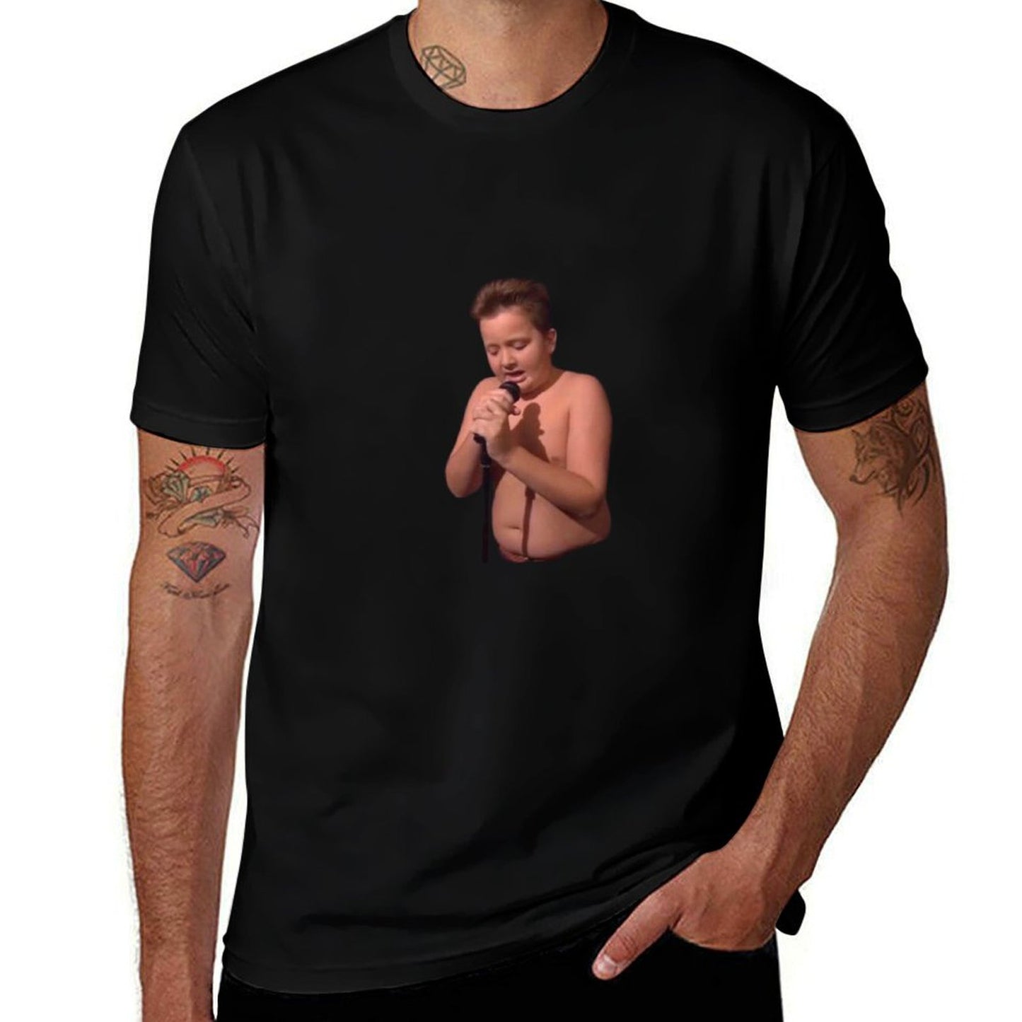 Gibby Singing - ICarly Rolled Sleeves T-Shirt