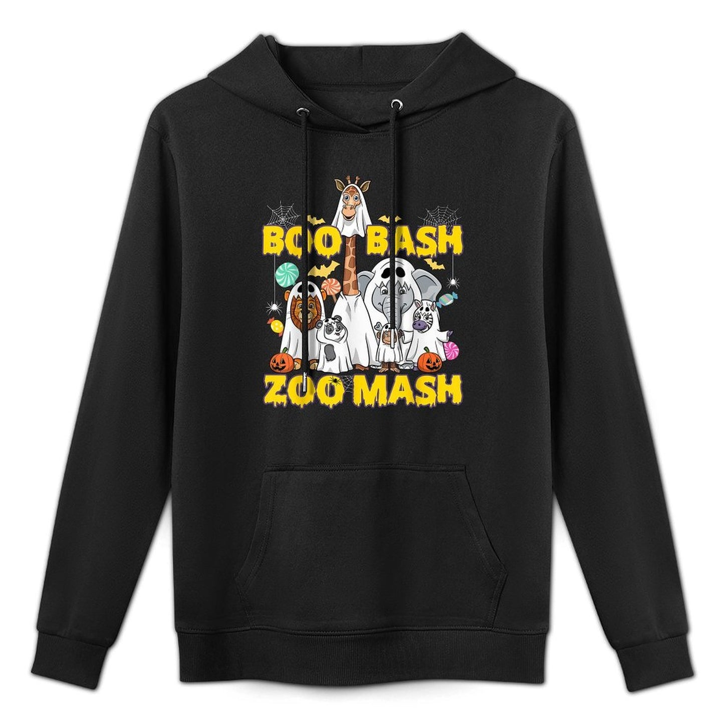 Boo Bash Zoo Mash Halloween Animals Kangaroo Pocket Hoodie