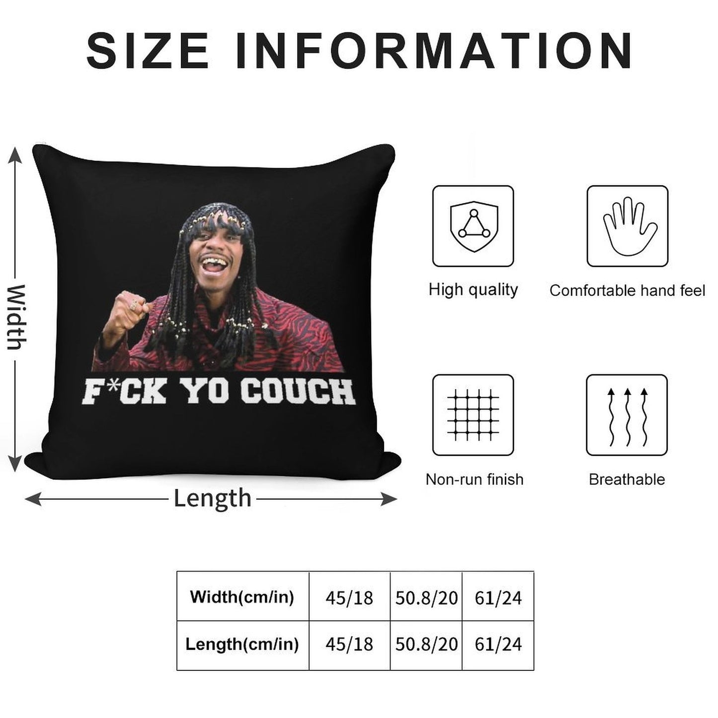 Fck Yo Couch Soft Luxury Feel Throw Pillow