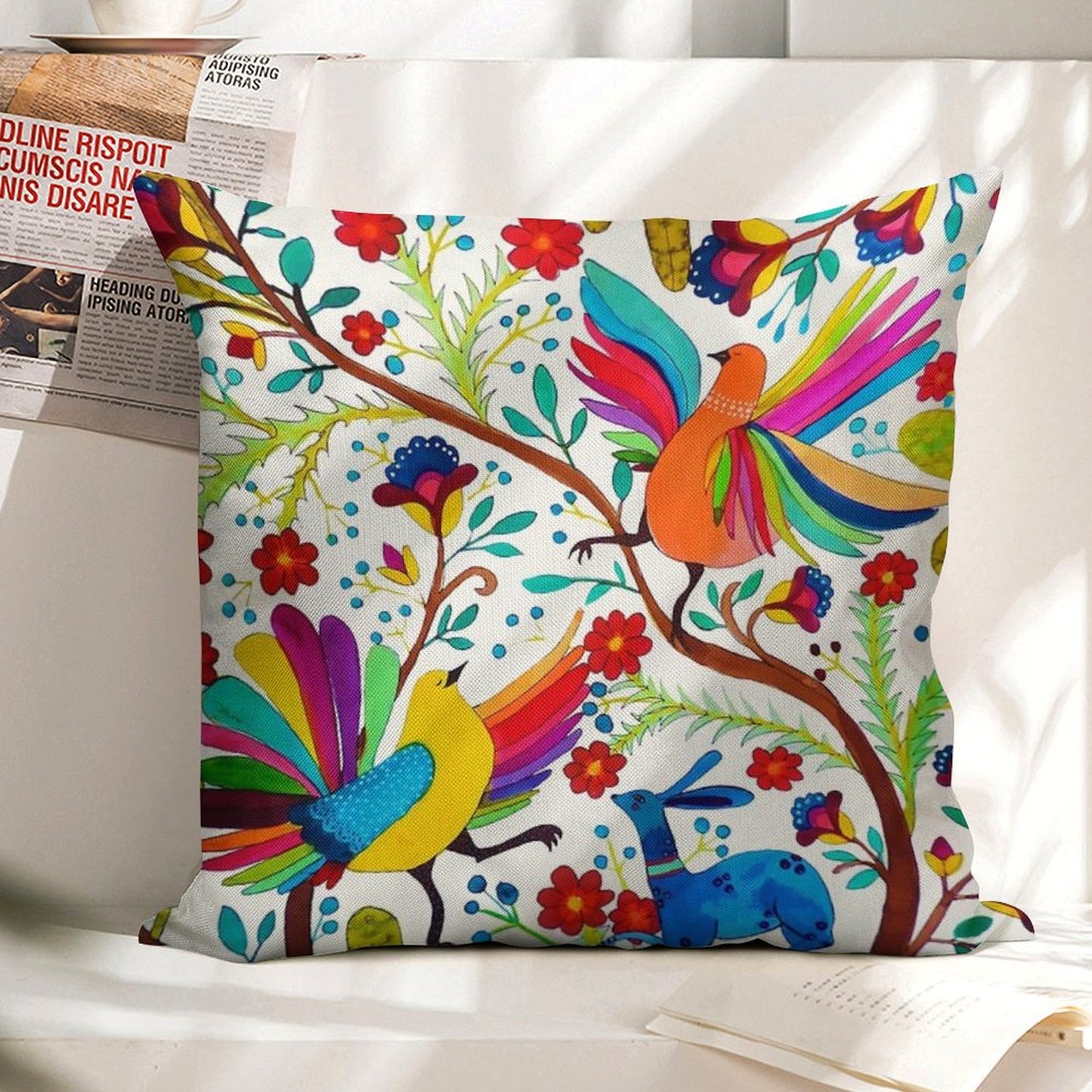Amate 1 Linen Throw Pillow Cover