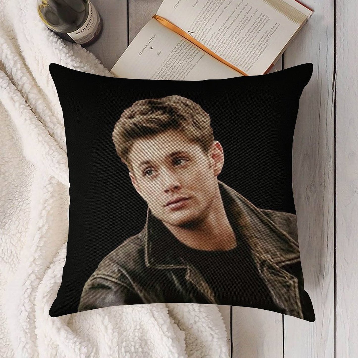 Dean Winchester Supernatural Linen Throw Pillow Cover