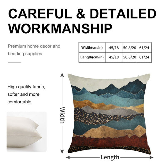 Amber Dusk Linen Throw Pillow Cover