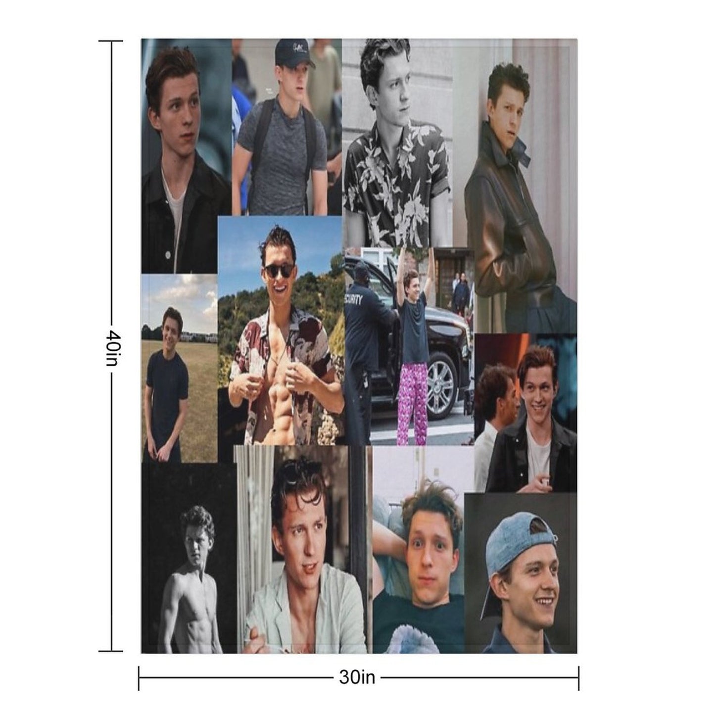 Tom Holland Collage Throw Blanket