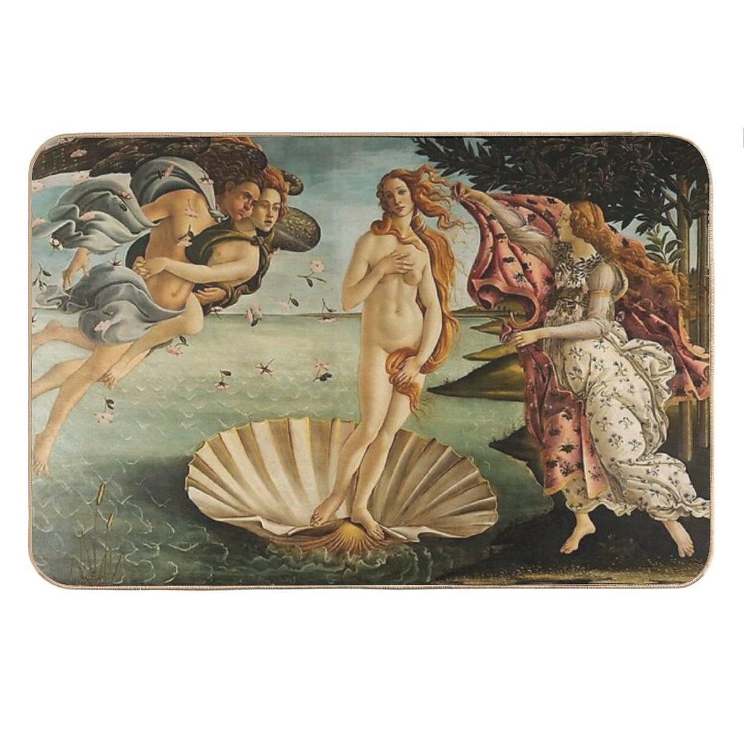 The Birth of Venus Renaissance Painting Bath Mat