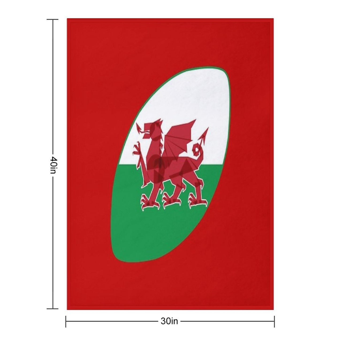 Rugby Wales Throw Blanket