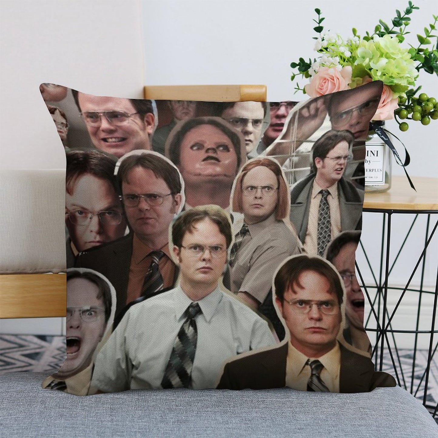 Dwight Schrute - The Office Linen Throw Pillow Cover