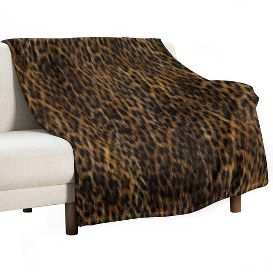 Cheetah Fur Texture Throw Blanket
