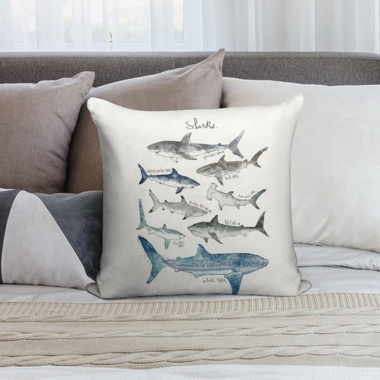 Sharks Soft Warmth Comfort Throw Pillow