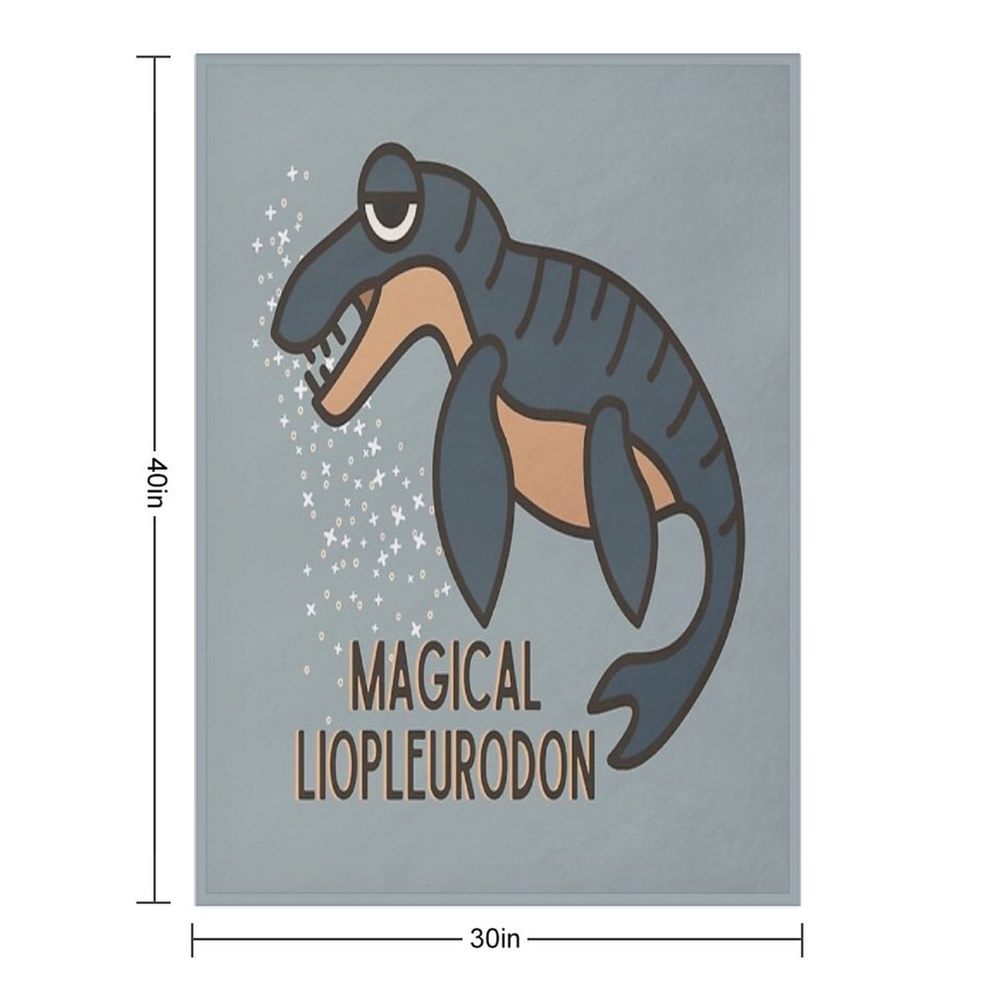 Magical Liopleurodon Charlie The Unicorn Throw Blanket