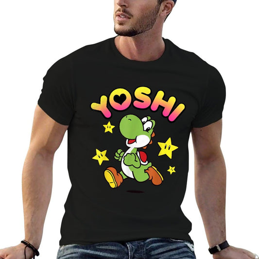 Nintendo Super Mario Yoshi Star Power Sprint Graphic  Relaxed-fit T-Shirt