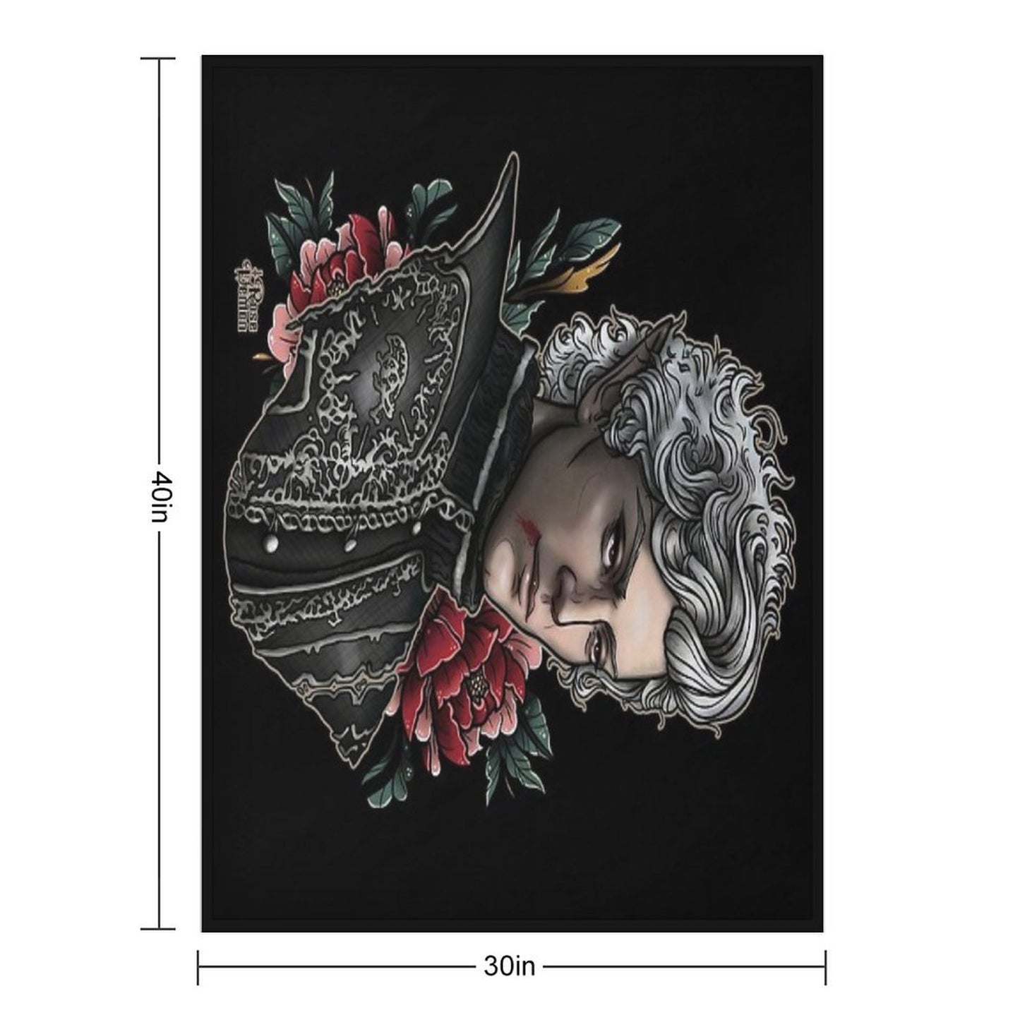 Astarion Vampire BF Throw Blanket