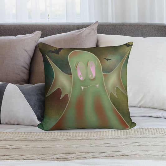 Bat Ghost Soft Easy Maintenance Throw Pillow