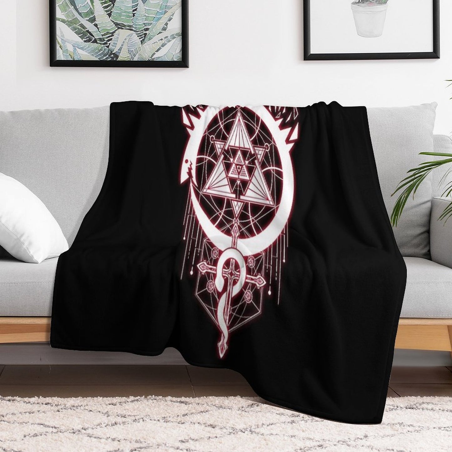 Glowing Snakes of Alchemy Throw Blanket