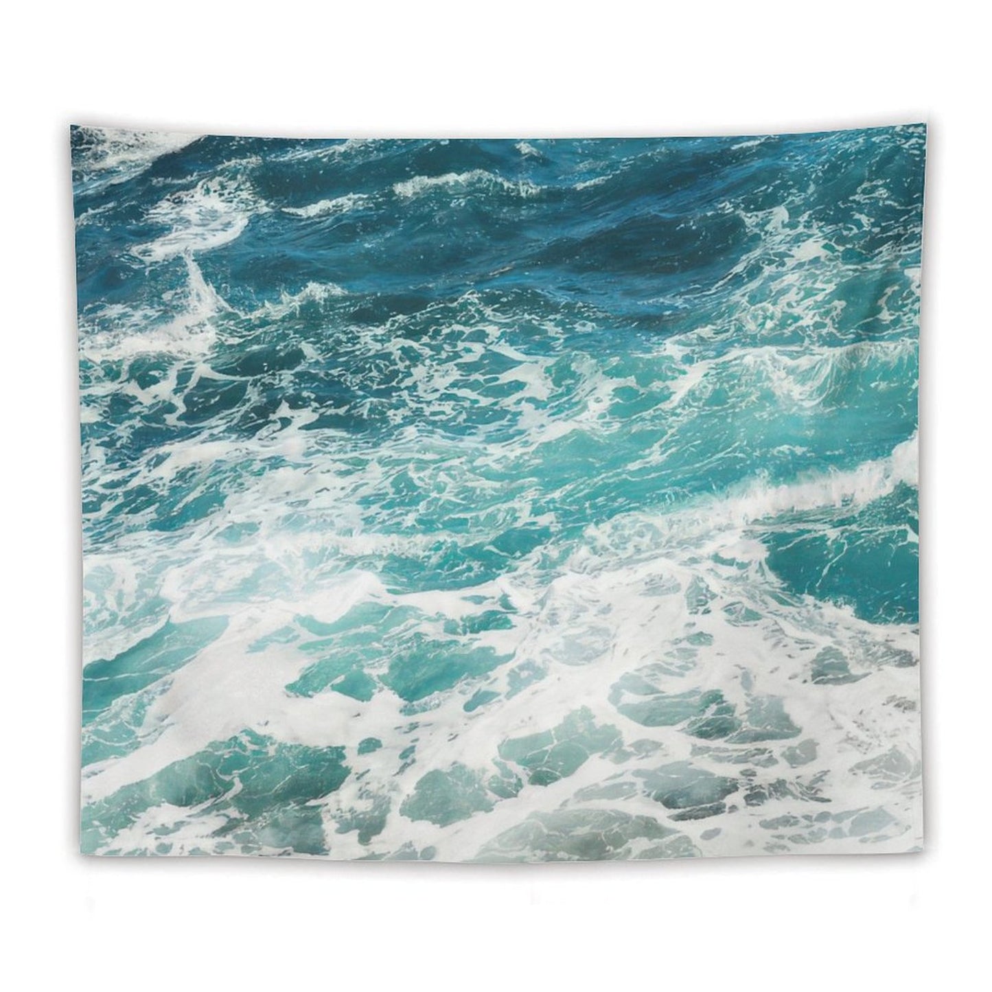 Blue Ocean Waves Tapestry