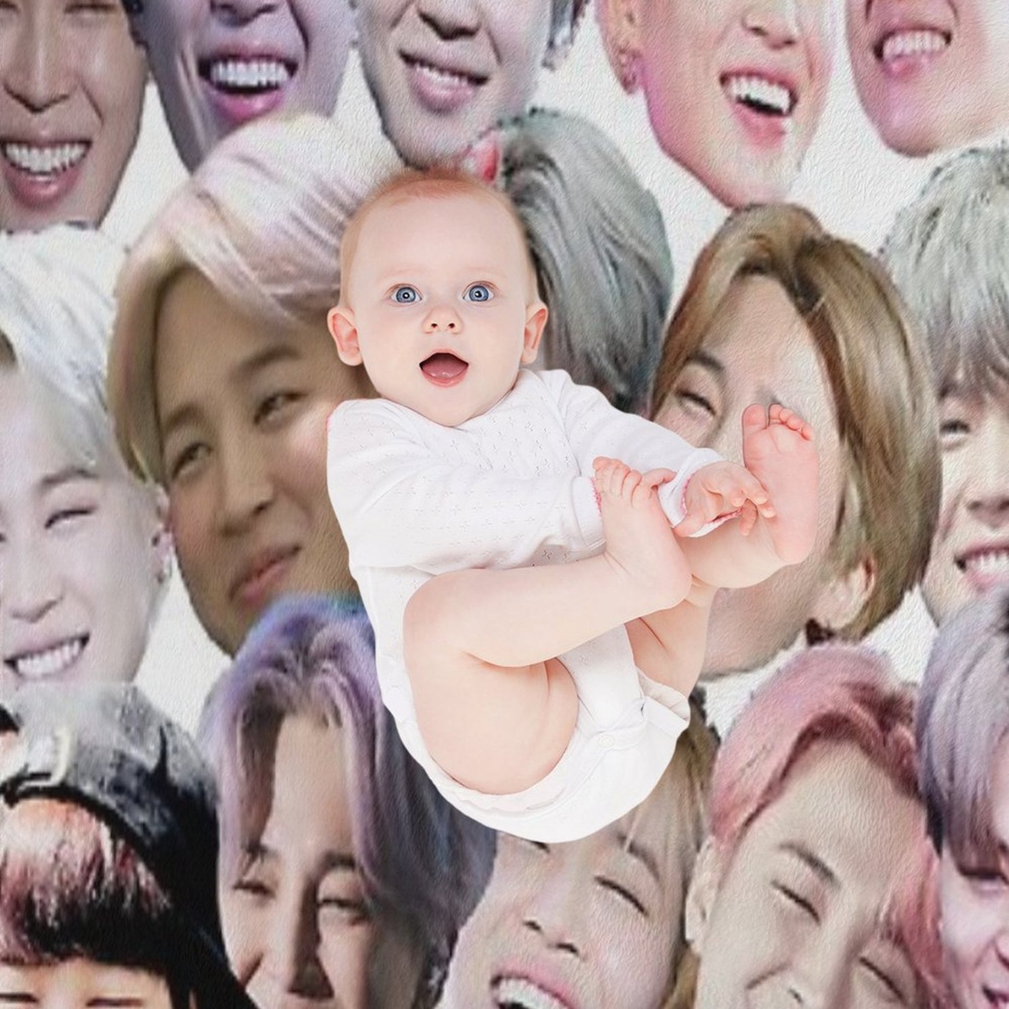 Smiling Jimin Throw Blanket