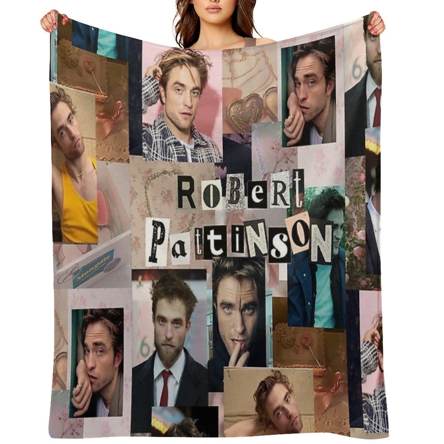 Robert Pattinson Photo Collage High Quality Throw Blanket