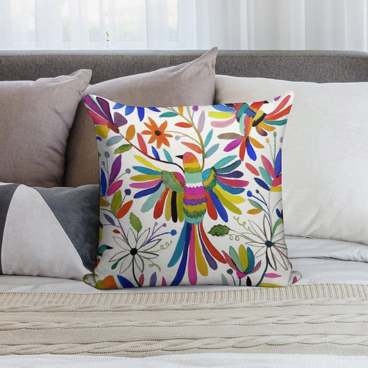 Otomi Bird Soft Skin-Friendly Throw Pillow