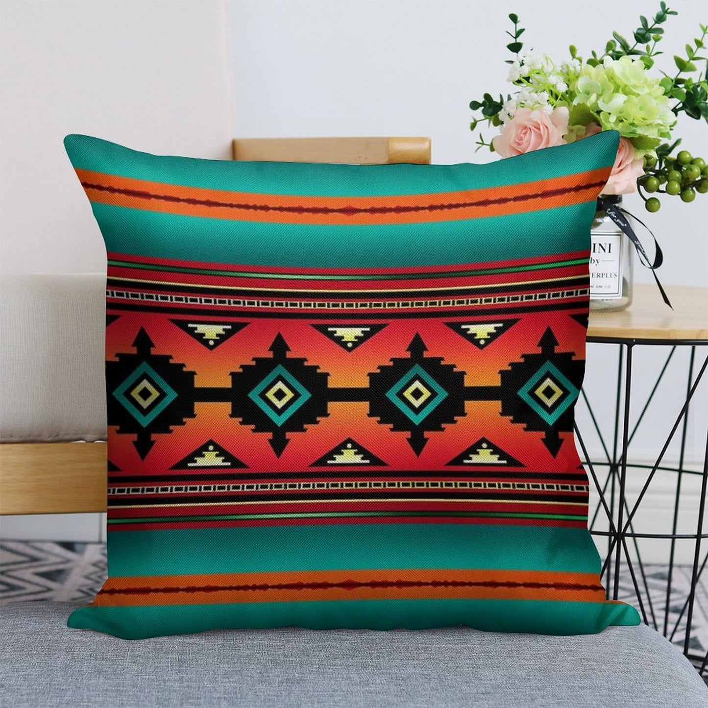 Canyon  Navajo Linen Throw Pillow Cover