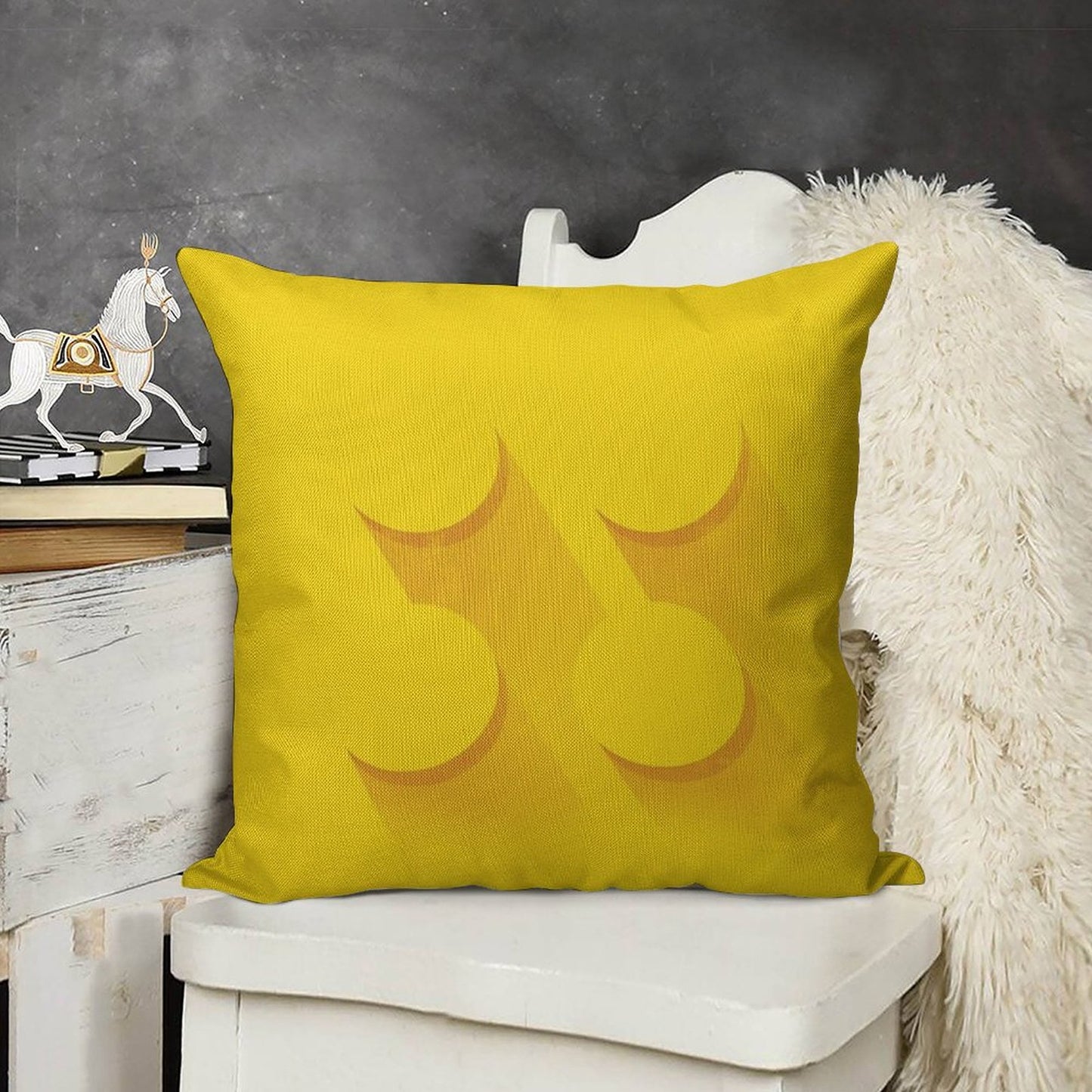 Yellow Brick Linen Throw Pillow Cover