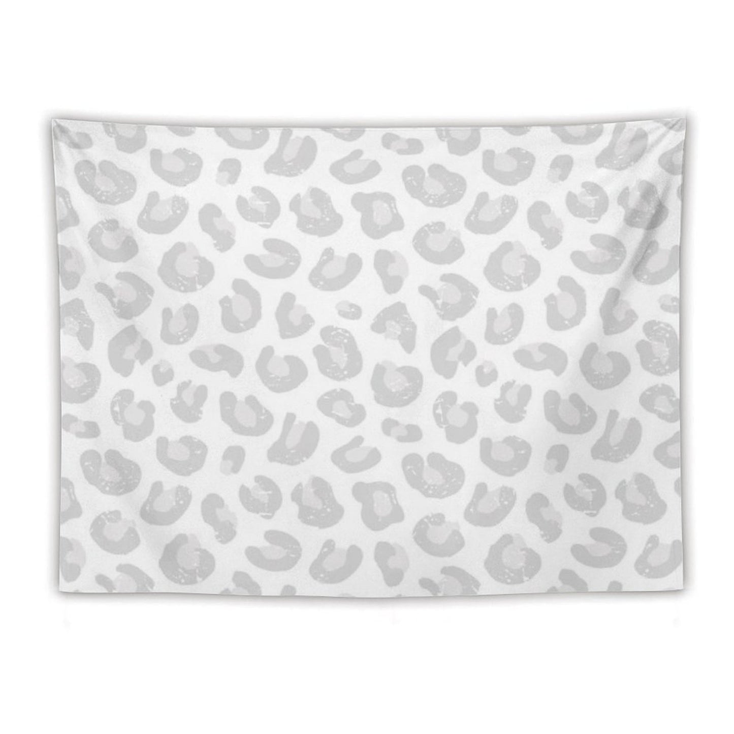Leopard Print - Silver Gray And White Tapestry