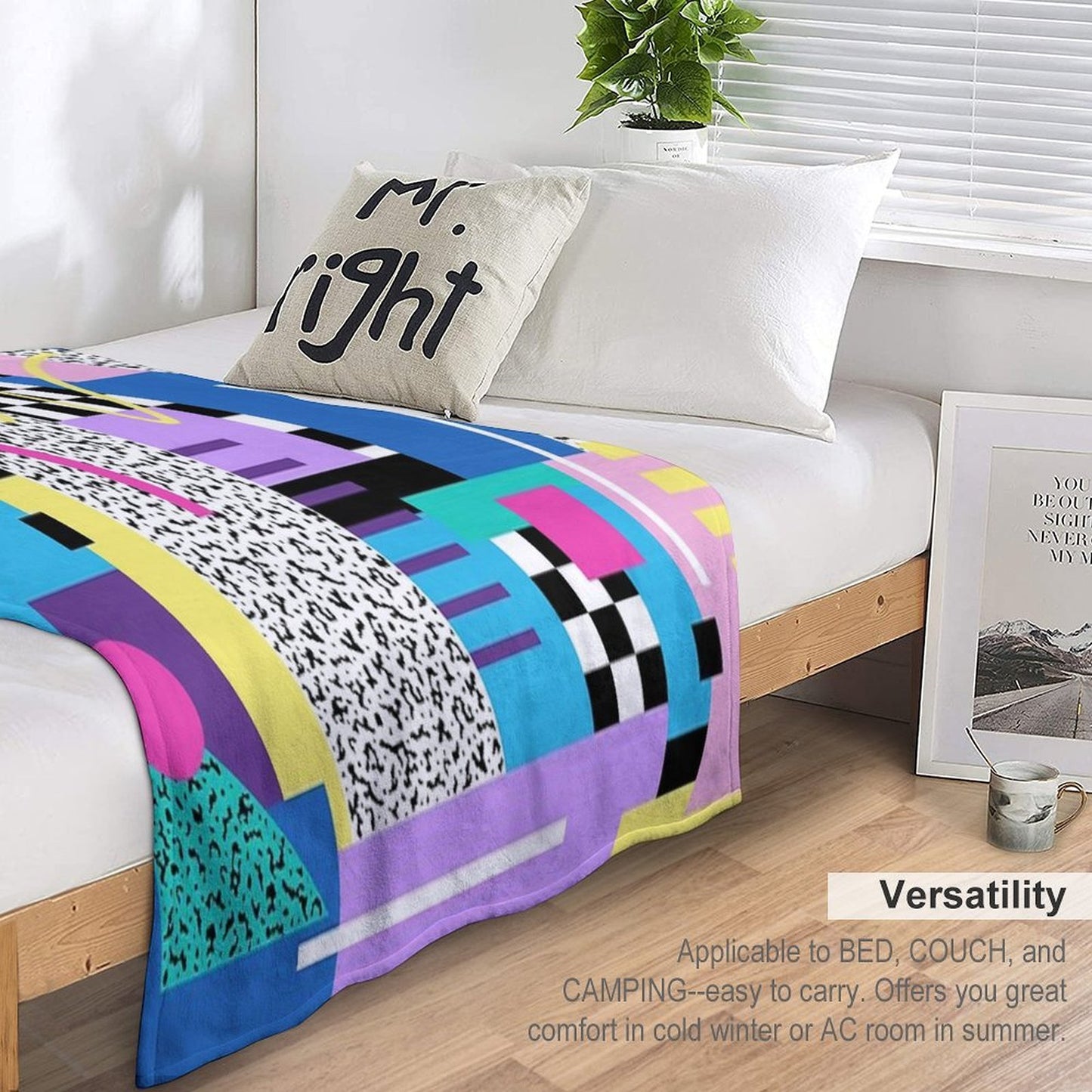 Memphis Pattern 110 - Retro 90s 80s Throw Blanket