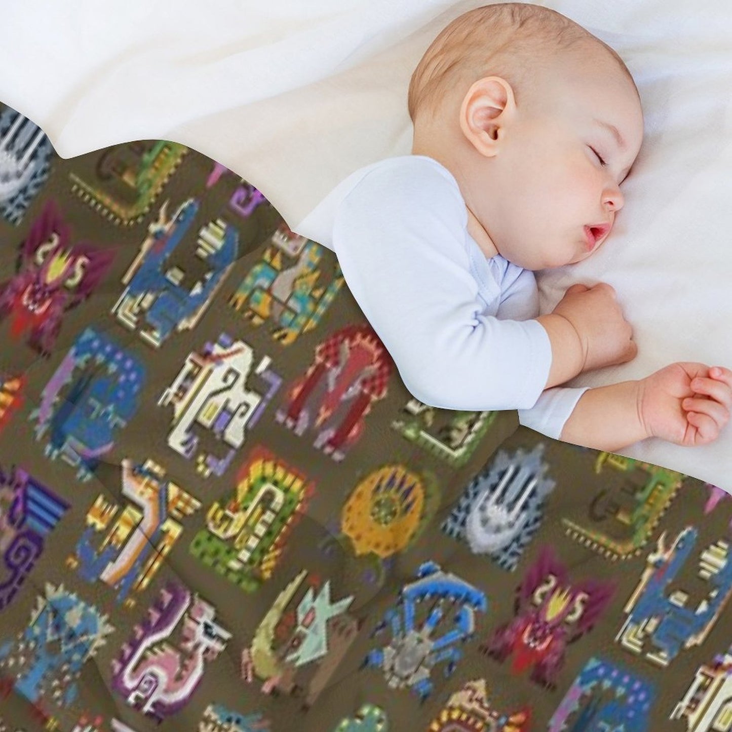 Large Monsters! Throw Blanket