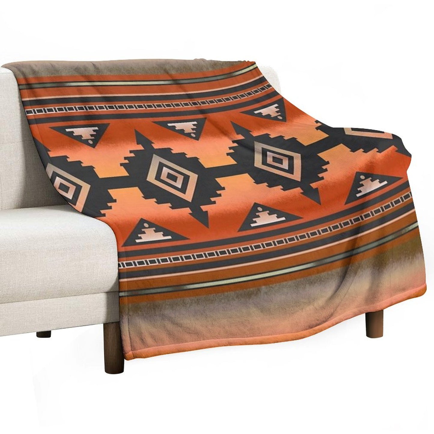 Canyon Navajo Rust Throw Blanket