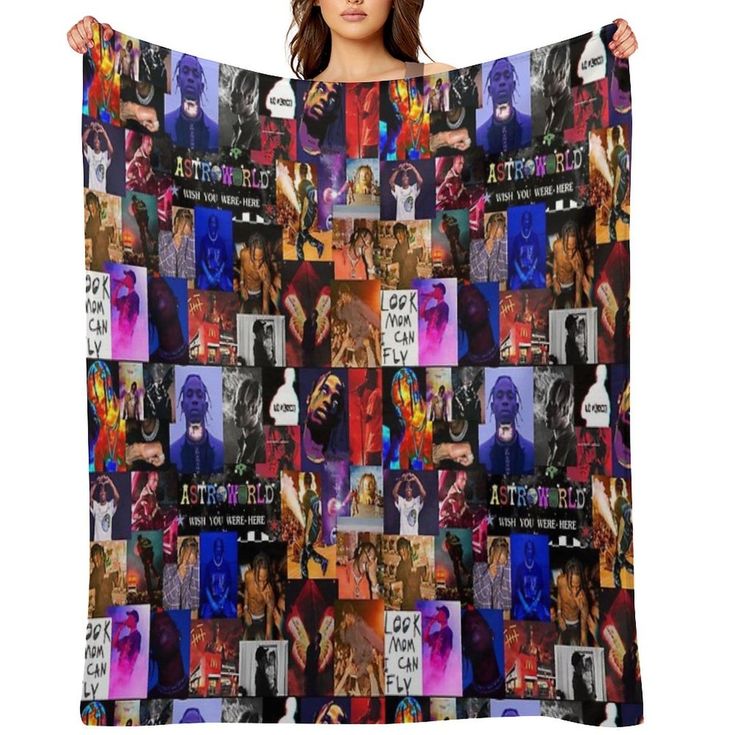 La Flame Collage Throw Blanket