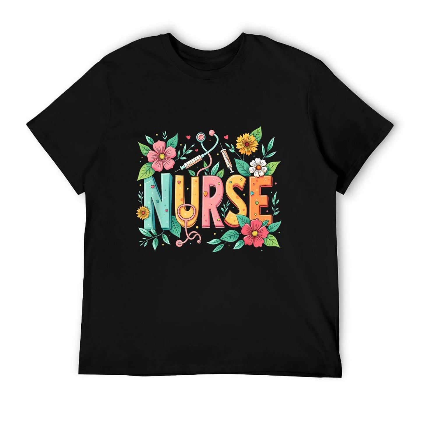 Cute Retro Groovy Nurse Flower Nursing 0CT9JL T-Shirt