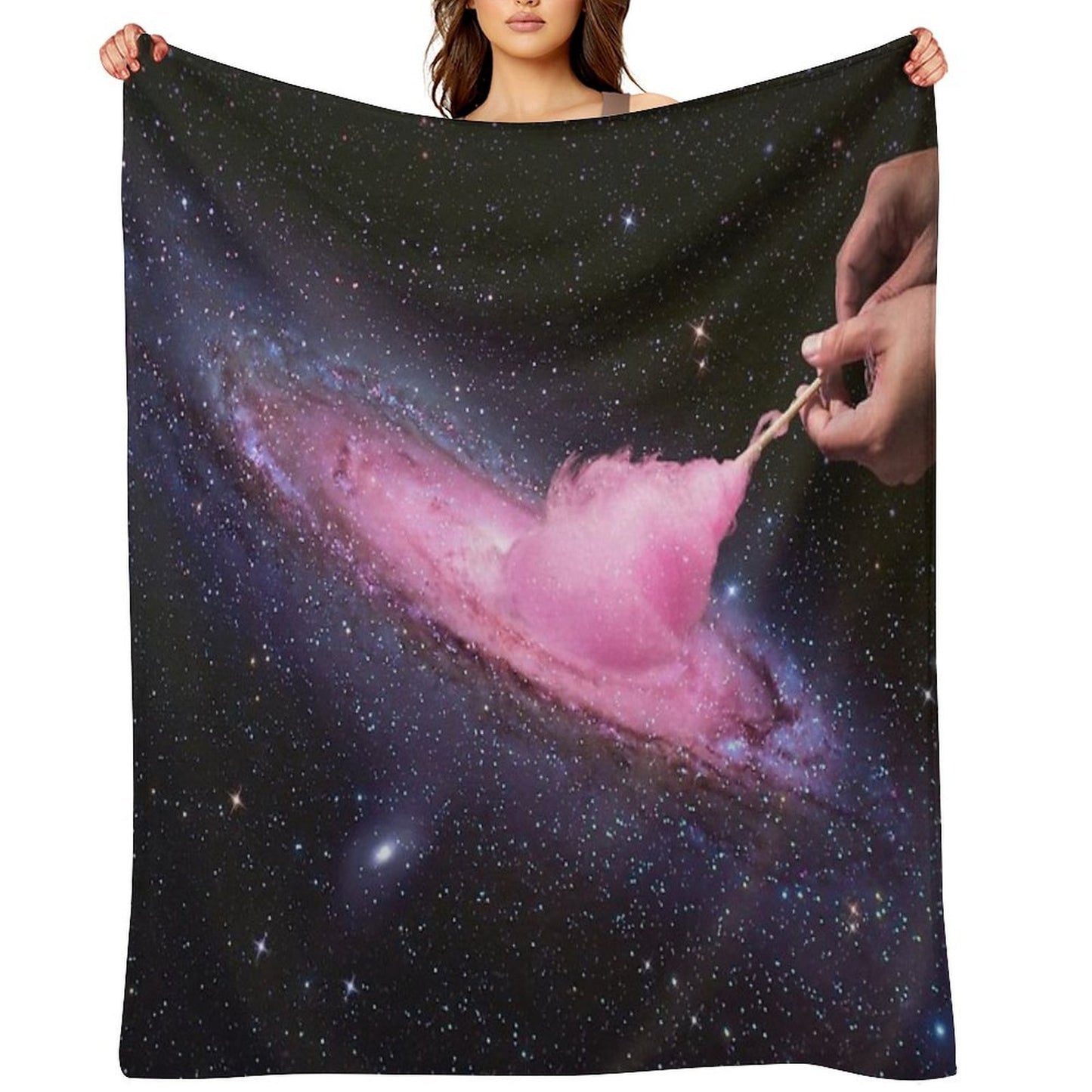 Cosmic Cotton Candy - Pink Stardust Throw Blanket