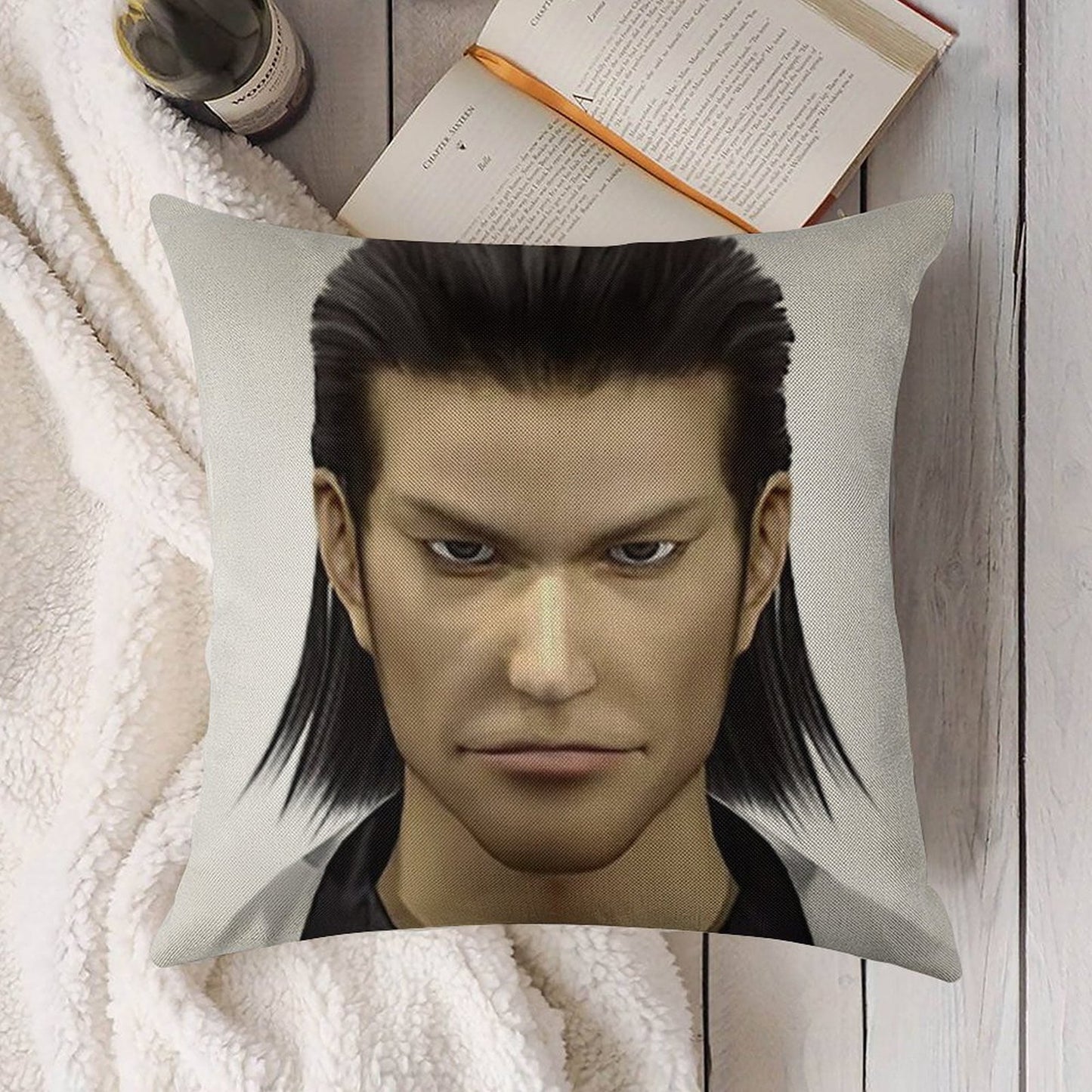 Yakuza Nishiki Linen Throw Pillow Cover