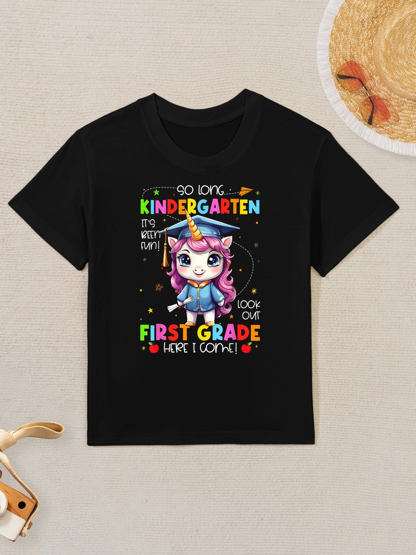 Unicorn So Long Kindergarten Graduation Last Day Of School Kids T-Shirt