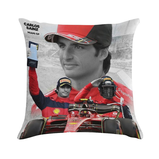 CARLOS SAINZ - 2022 MIAMI GP Soft Skin-Friendly Throw Pillow